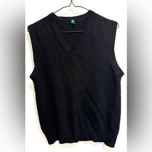 United Colors of Benetton 100% Wool Sleeveless Sweater Vest 90s grunge unisex S